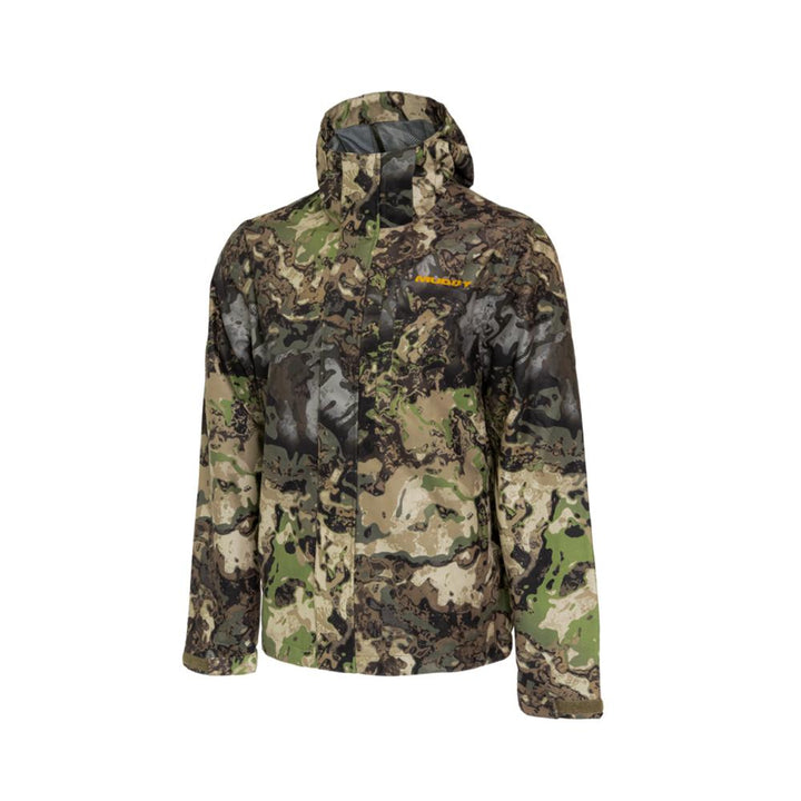 Chattanooga Muddy TRX lightweight rain jacket in Veil Canyon hybrid design, large size, waterproof rain gear for outdoor activities.