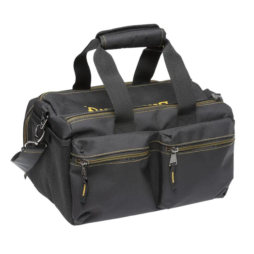 Chattanooga Browning Mini Bag in black and gold, compact travel utility tote with range bag features and sturdy handle.