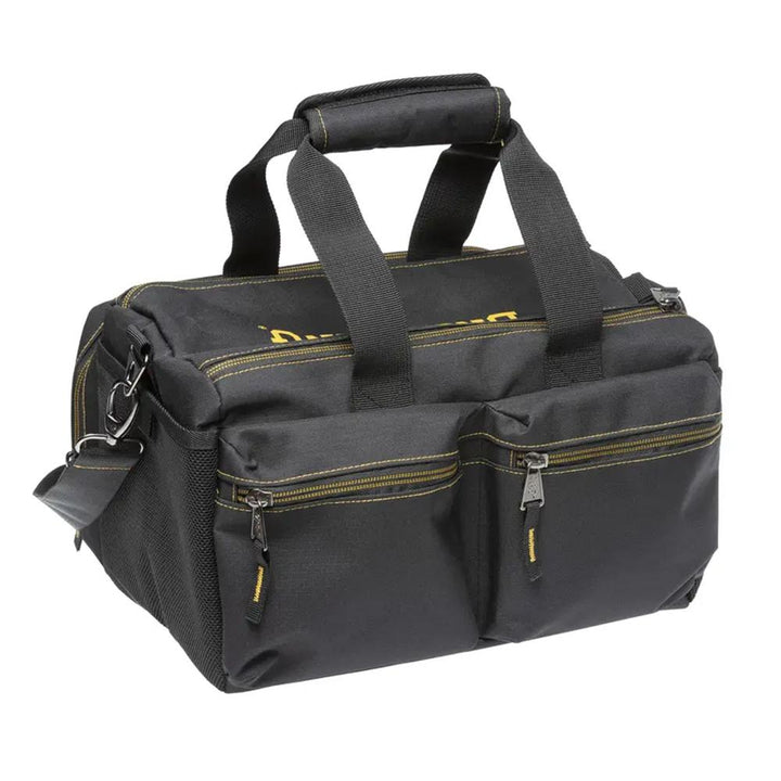 Chattanooga Browning Mini Bag in black and gold, compact travel utility tote with range bag features and sturdy handle.