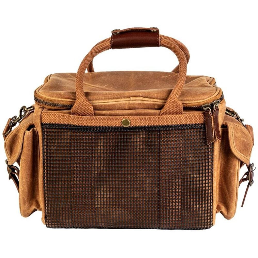 Chattanooga Federal Premium gear bag in tan, durable compact outdoor range bag for travel and storage with carry handles.