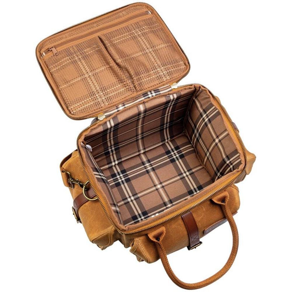 Chattanooga Federal Premium gear bag in tan, durable compact range bag for outdoor travel and storage.