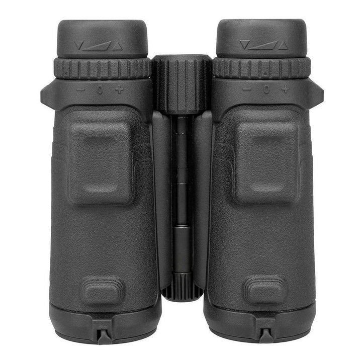 Chattanooga K2000 10x42 rangefinding binoculars with adjustable eyepieces and textured grip for outdoor wildlife viewing.