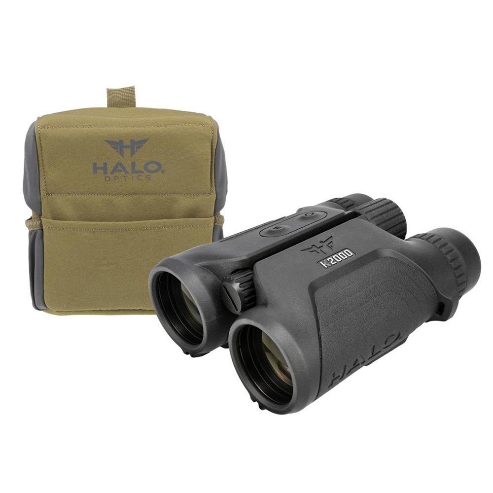 Chattanooga K2000 10x42 rangefinding binoculars with adjustable eyepieces and sturdy black body, ideal for outdoor viewing.