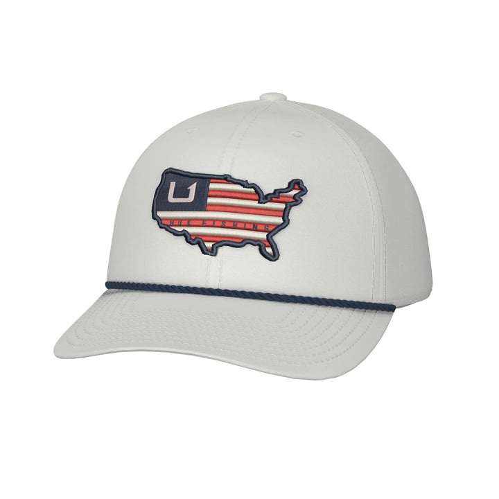 Huk American Rope Hat Lightweight Durable Stylish White Outdoor Fishing Gear - POWER FIT SHOP — Powering Preparedness, Health &amp; Home