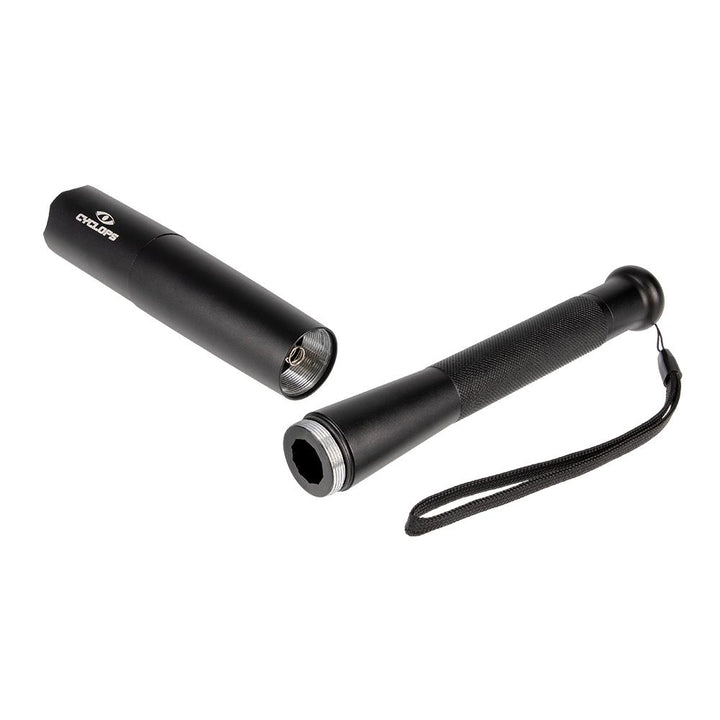 Cyclops Brooklyn flashlight by Chattanooga with 3000 lumen high-power LED handheld light for self-defense and outdoor use.