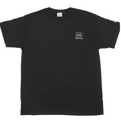 Black Glock Factory T-Shirt by Chattanooga with silver logo, 3XL cotton short sleeve shirt, casual and comfortable wear.