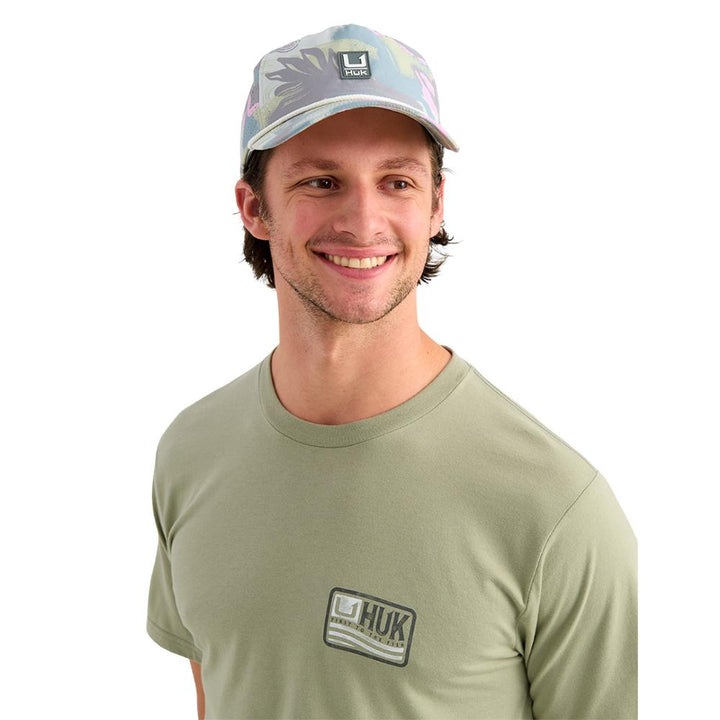 Chattanooga HUK Born Wave short sleeve shirt in Seagrass color, soft and comfortable casual tee, size M, displayed flat.