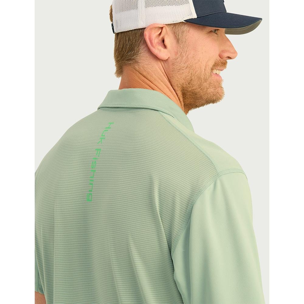 Chattanooga HUK Icon Polo shirt in fog green, short sleeve men&