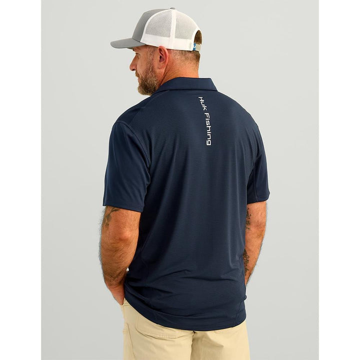 Chattanooga HUK ICON Polo Naval Academy short sleeve shirt in navy with logo, casual men&