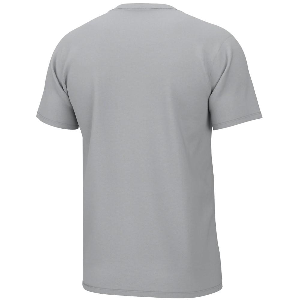 Chattanooga HUK Logo T-Shirt in Harbor Mist, short sleeve men's tee with HUK logo on front, casual summer shirt