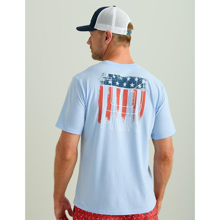 Chattanooga HUK Salute Tee Windsurfer short sleeve shirt in white with windsurfing graphic, casual summer apparel.