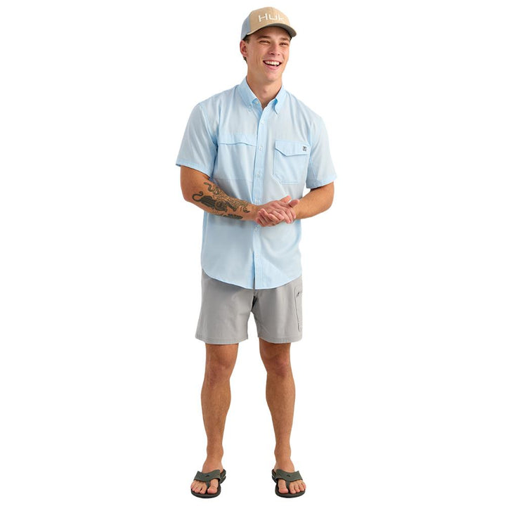 HUK Tidepoint Short Sleeve Shirt Coastal Drift Lightweight Casual Top Size XXL - POWER FIT SHOP — Powering Preparedness, Health &amp; Home