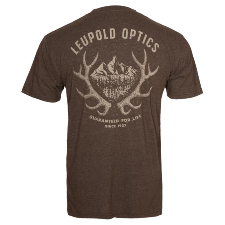 Chattanooga Leupold Antler Range Tee in brown heather, XXL short sleeve outdoor lifestyle shirt with comfortable fit.