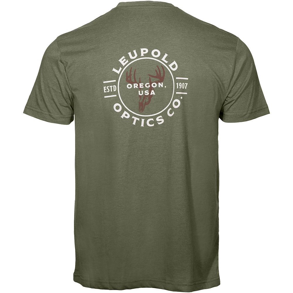 Chattanooga Leupold Buck Country short sleeve shirt in light olive, casual outdoor apparel, lightweight and comfortable for outdoor activities.