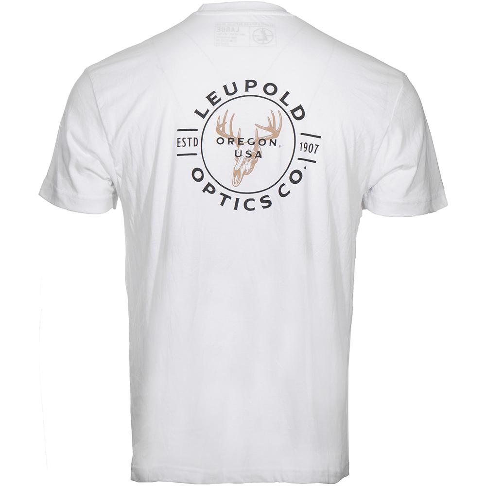 Chattanooga Leupold Buck Country short sleeve shirt in white, casual outdoor apparel, featuring a classic button-up design.