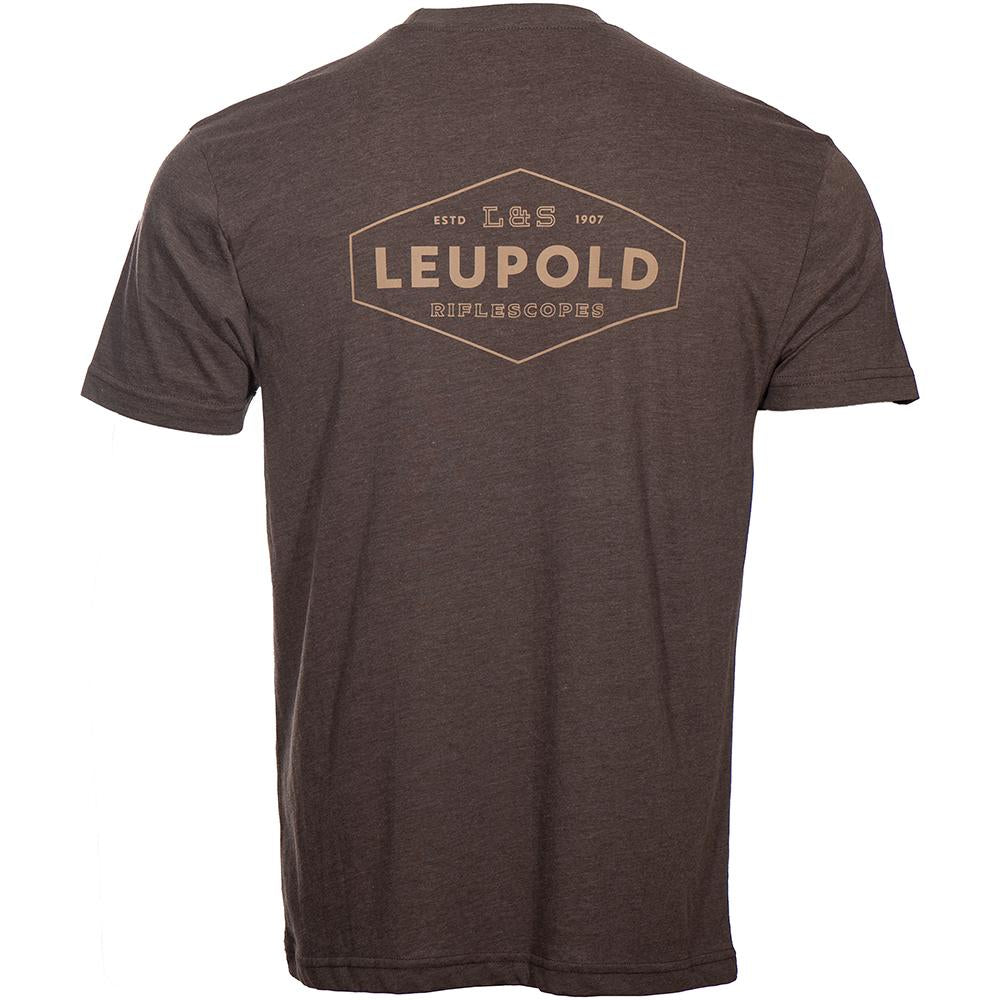 Chattanooga Leupold LS Heritage short sleeve tee in espresso soft cotton, comfortable 2XL size, casual men's shirt.