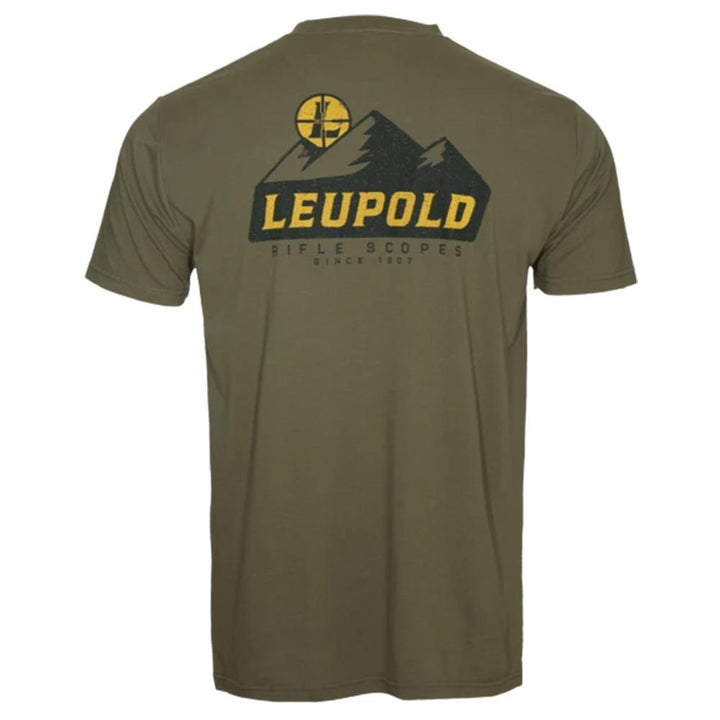 Chattanooga Leupold Mtn Range Tee Light Olive S short sleeve outdoor lifestyle shirt, comfortable and casual for outdoor activities.