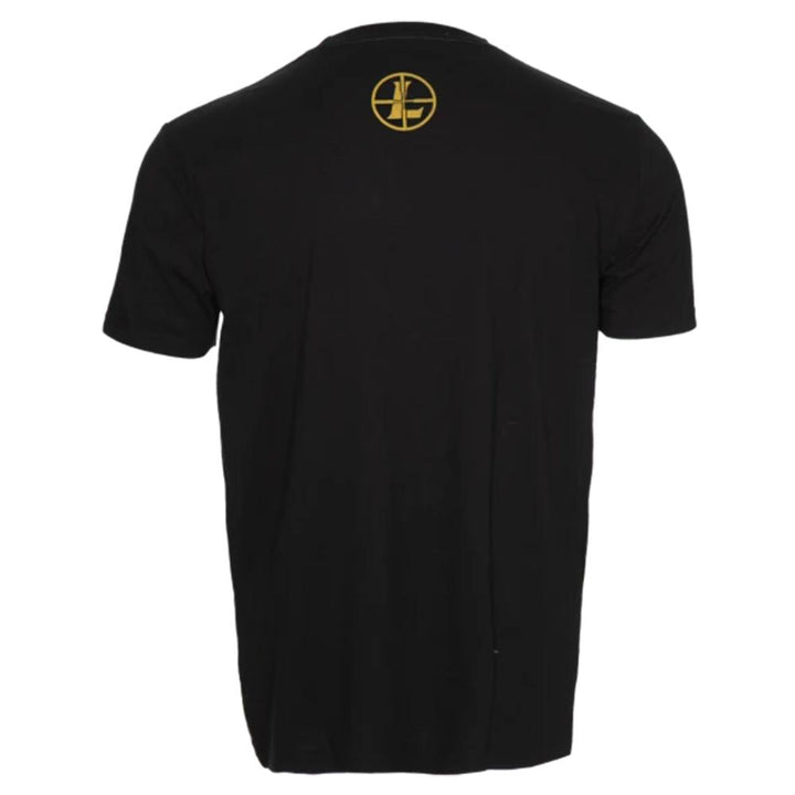 Chattanooga Leupold Mtn Tee black short sleeve cotton outdoor lifestyle shirt laid flat, showcasing soft fabric and casual fit.