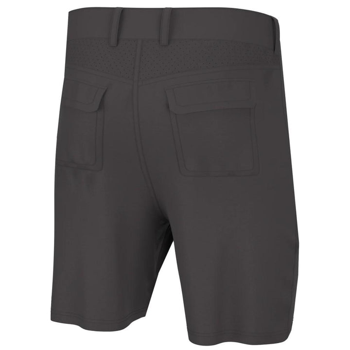 Chattanooga Huk Next Level 7-inch quick-dry shorts in overcast grey, lightweight apparel, size XXL, designed for active wear.