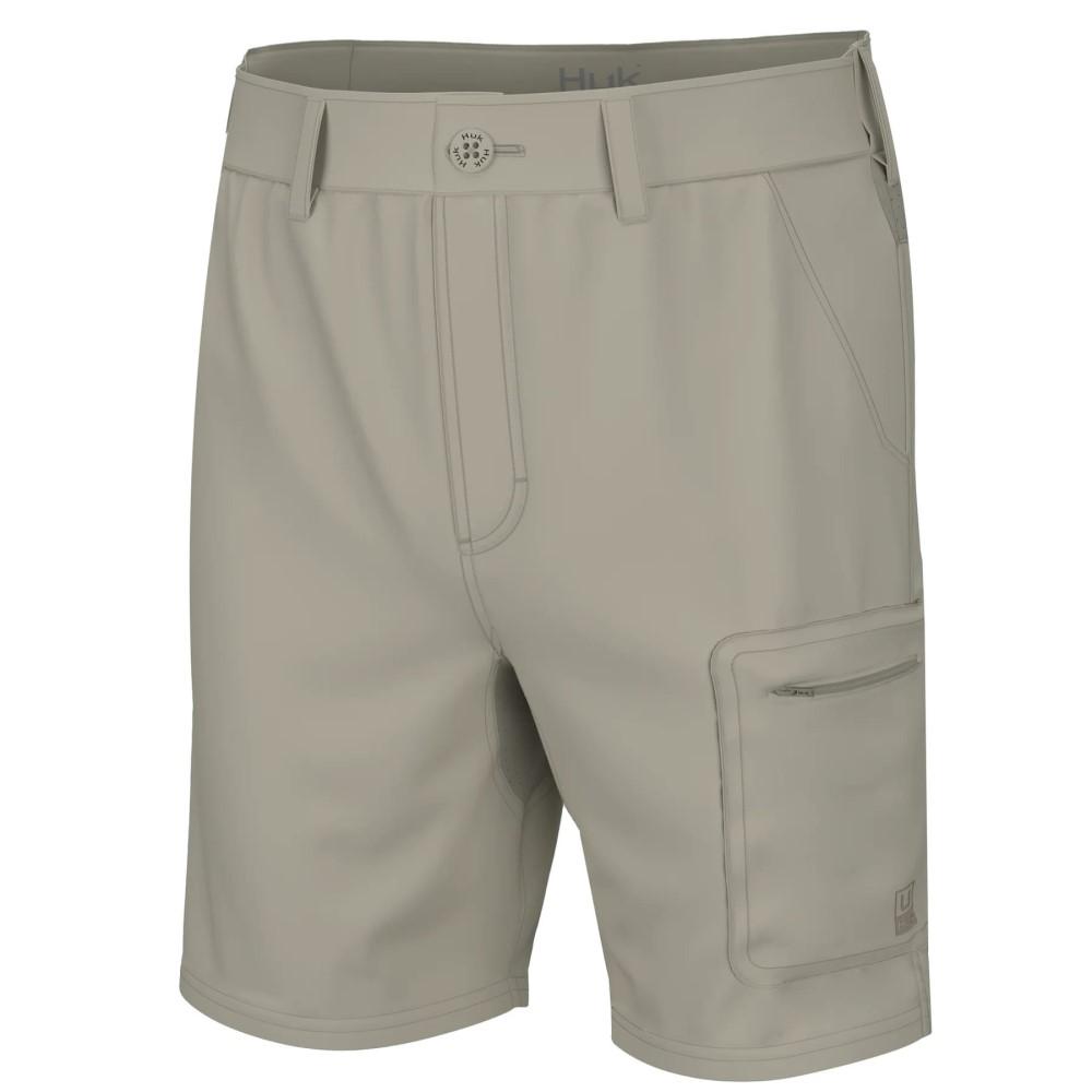 Chattanooga HUK NXTLVL 7 khaki lightweight performance casual shorts in XXL, with a relaxed fit and comfortable fabric.