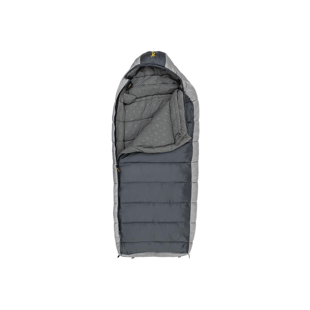 Chattanooga Browning Camping McKinley 0 Degree sleeping bag in grey, 36x90 inches, showcasing its warm, comfortable design.