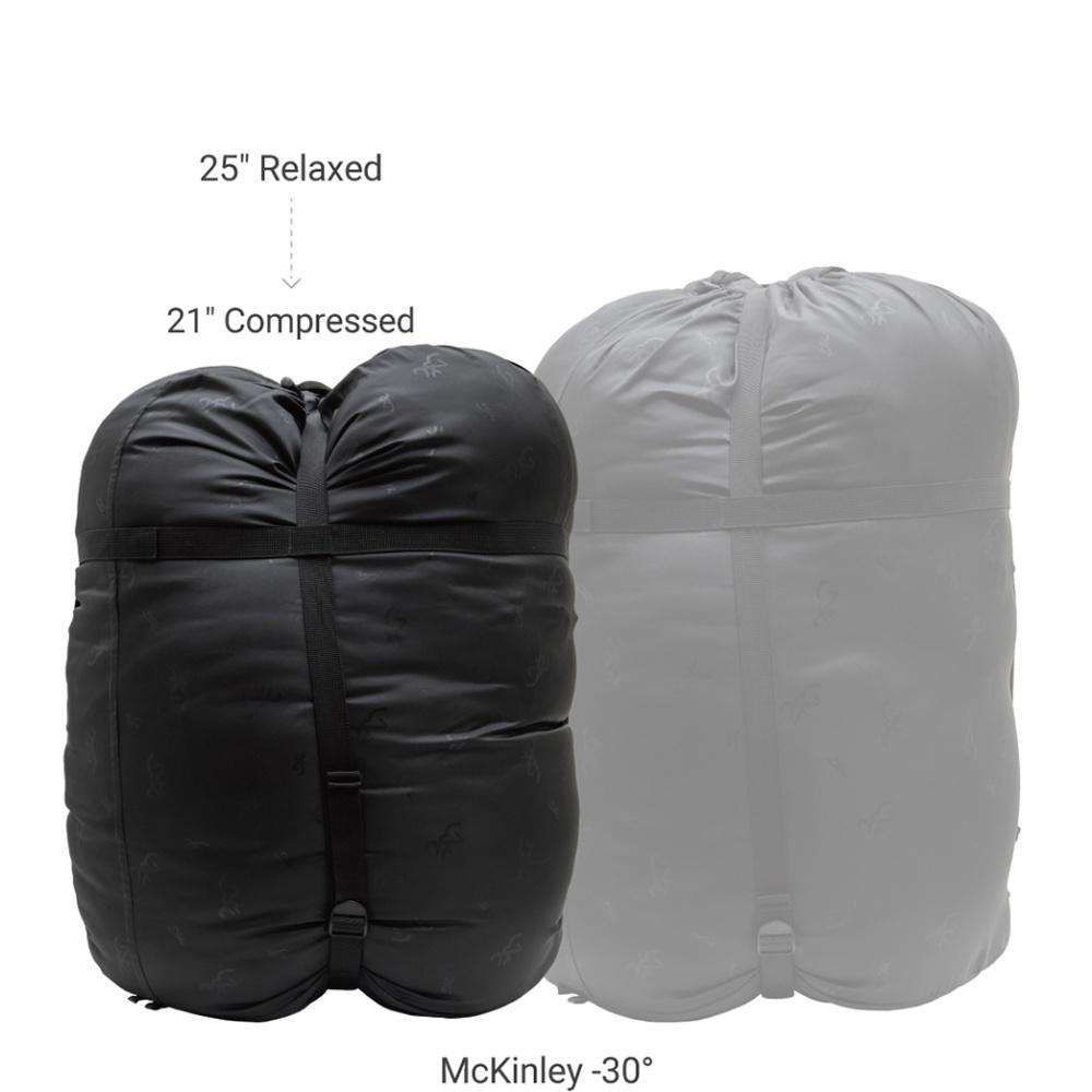Chattanooga Browning McKinley Minus 30 Degree Sleeping Bag, oversized and warm for outdoor camping in cold weather.