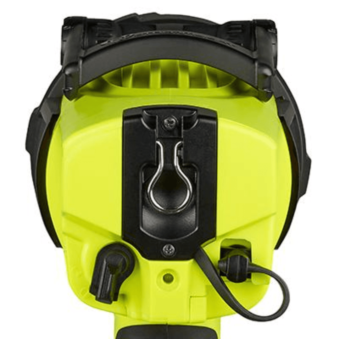 Yellow Chattanooga Streamlight Waypoint 400 rechargeable spotlight with 1400 lumens, handheld outdoor illumination device
