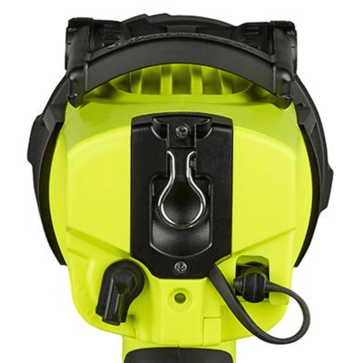Yellow Chattanooga Streamlight Waypoint 400 rechargeable spotlight with 1400 lumens, handheld outdoor illumination device