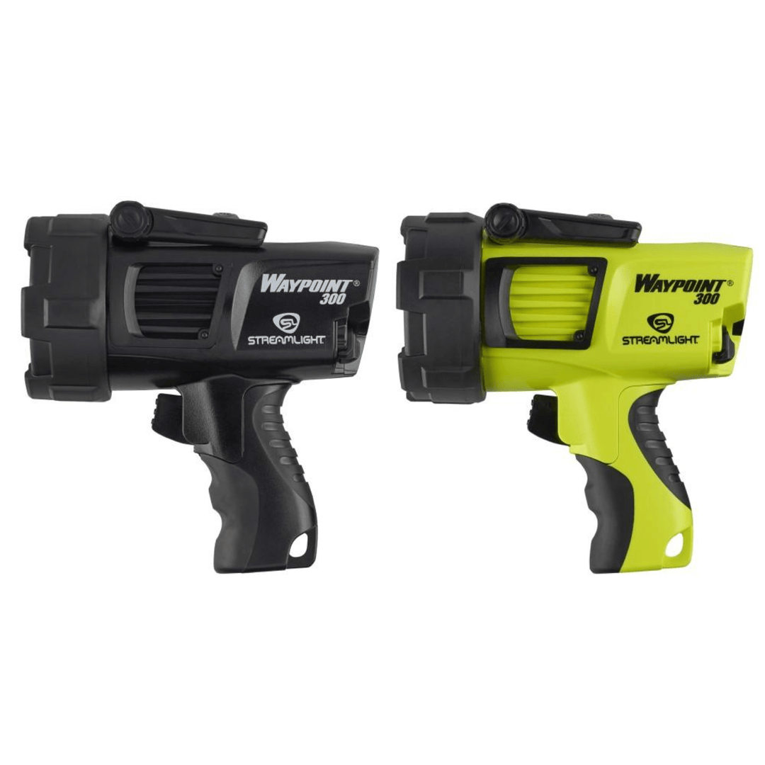 Chattanooga Streamlight Waypoint 400 rechargeable spotlight with 1400 lumens in bright yellow, displayed on a plain background.