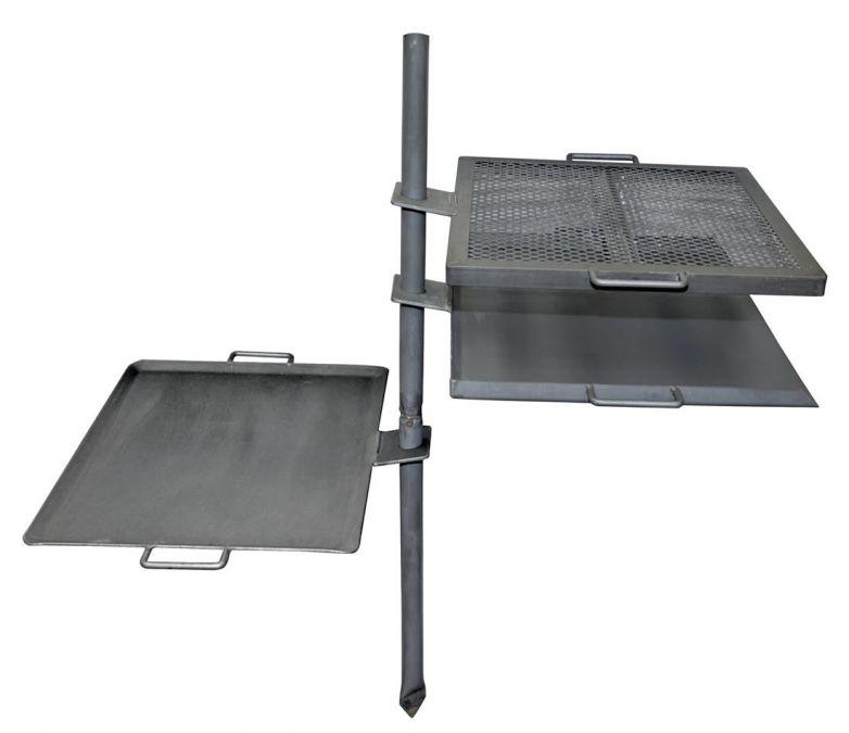 Chattanooga Camp Chef Mountain Man Grill portable outdoor cooking griddle made of durable steel for camping and outdoor grilling.