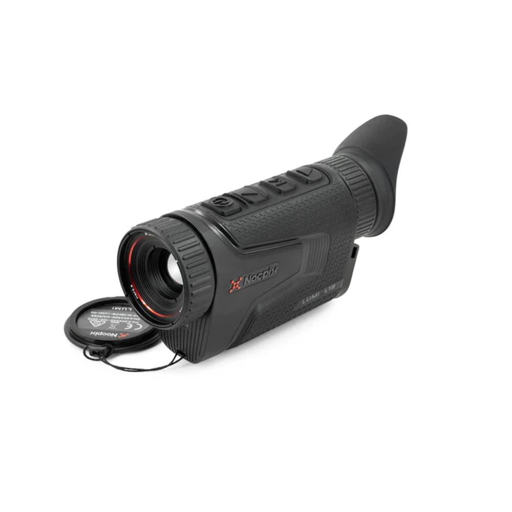 Chattanooga Nocpix Lumi L19 thermal monocular with 2x zoom, 384x288 resolution, 19mm lens, high-resolution thermal viewer.