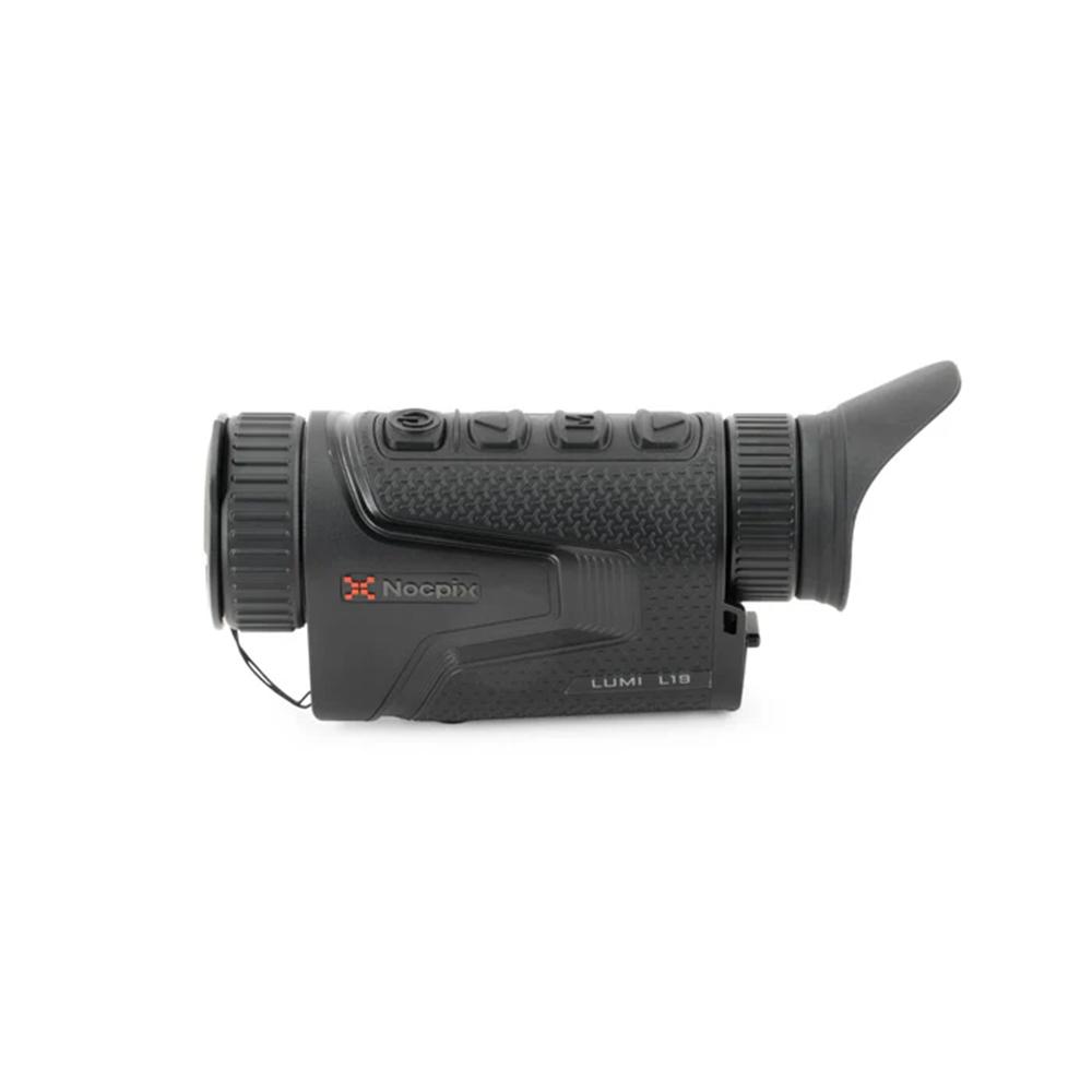 Chattanooga Nocpix LUMI L19 thermal monocular with 2x zoom, 384x288 resolution, 19mm lens, high-resolution viewer.