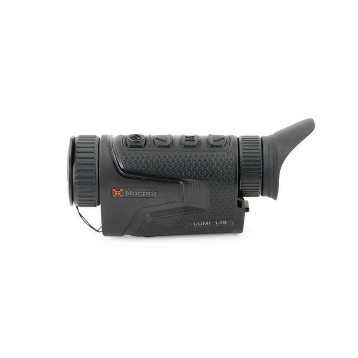 Chattanooga Nocpix LUMI L19 thermal monocular with 2x zoom, 384x288 resolution, 19mm lens, high-resolution viewer.