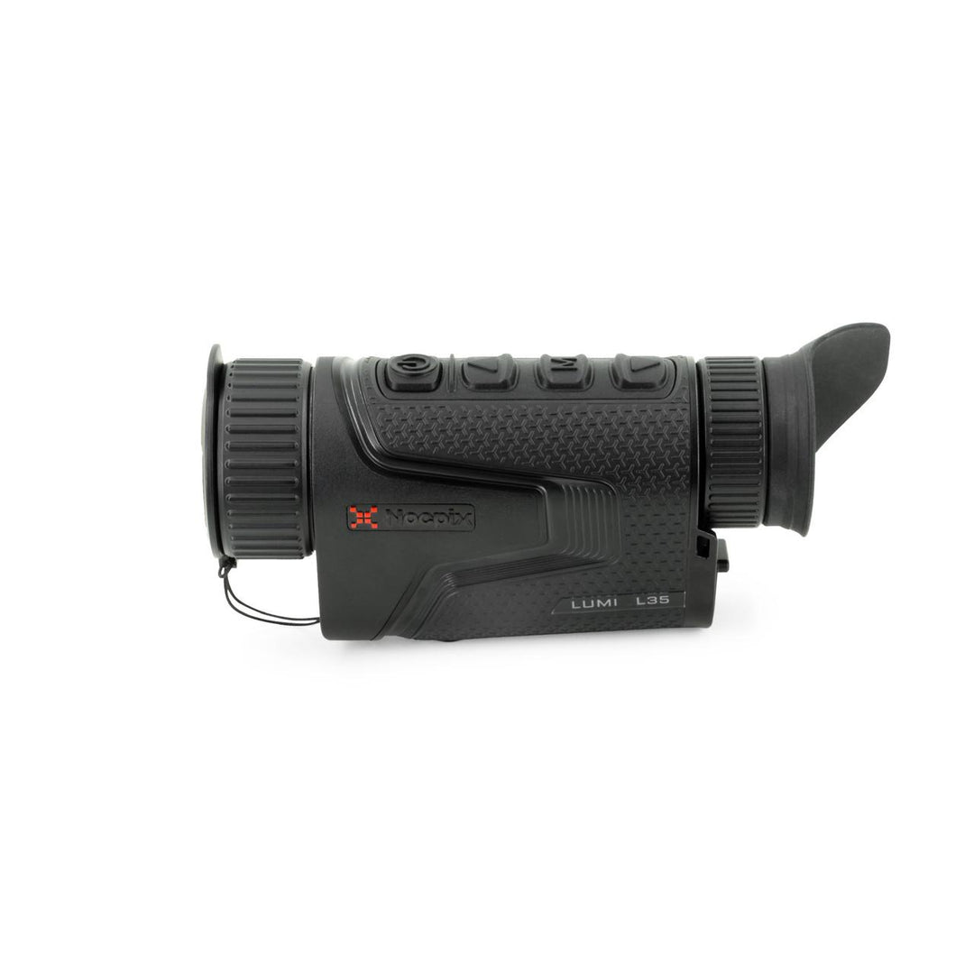 Chattanooga Nocpix LUMI thermal handheld monocular with 384x288 resolution and 35mm lens for high-quality thermal imaging.