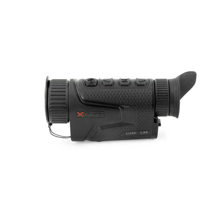 Chattanooga Nocpix LUMI thermal handheld monocular with 384x288 resolution and 35mm lens for high-quality thermal imaging.
