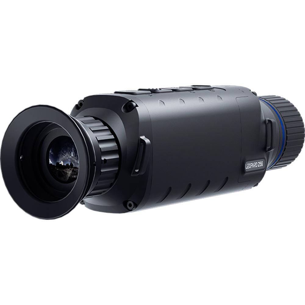 Chattanooga Pard Leopard 256 thermal monocular with 16mm cylinder lens, black compact design for thermal imaging.
