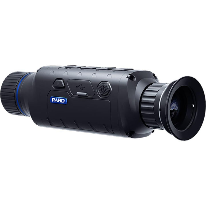 Chattanooga Pard Leopard 256 thermal monocular with 16mm cylinder-shaped lens, compact design, and 256 thermal imaging sensor.