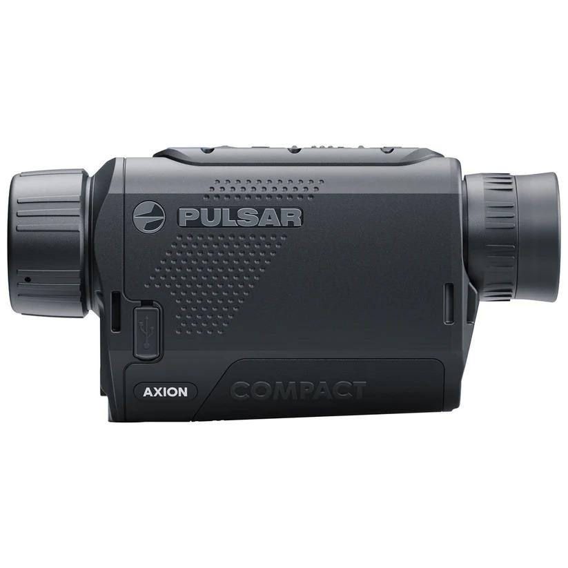 Chattanooga Pulsar Axion XG30 compact thermal monocular with high-resolution outdoor optics in black, used for thermal imaging.