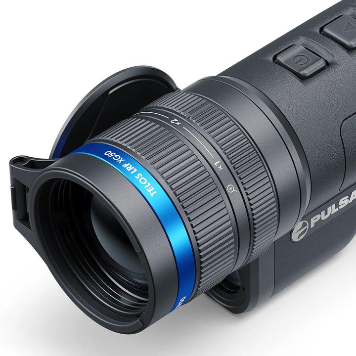 Chattanooga Pulsar Telos LRF XG50 thermal monocular with high-resolution outdoor imaging, compact design, and advanced thermal optics.