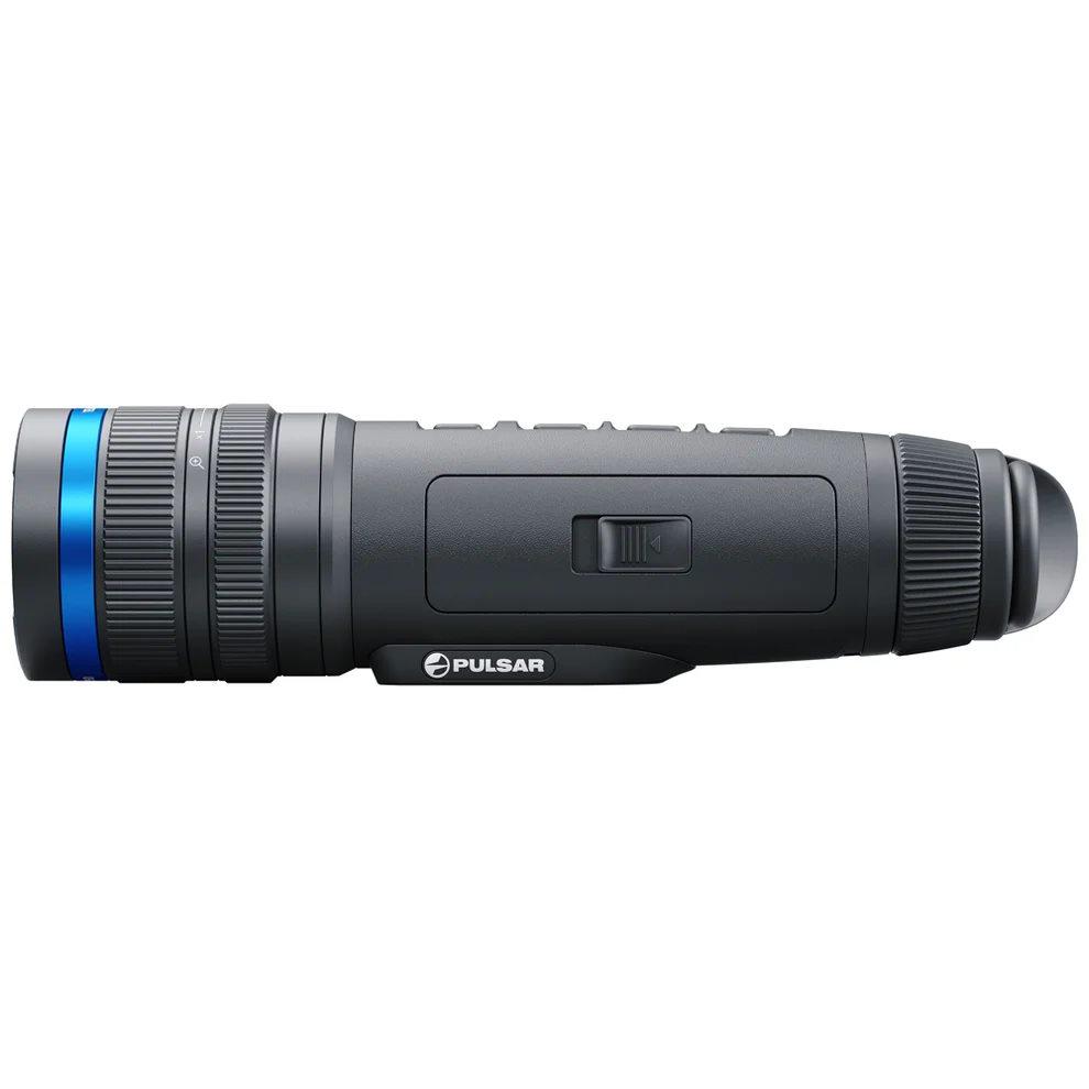 Chattanooga Pulsar Telos XG50 thermal monocular with 3.5-15x zoom and high-resolution digital viewer, used for thermal imaging.