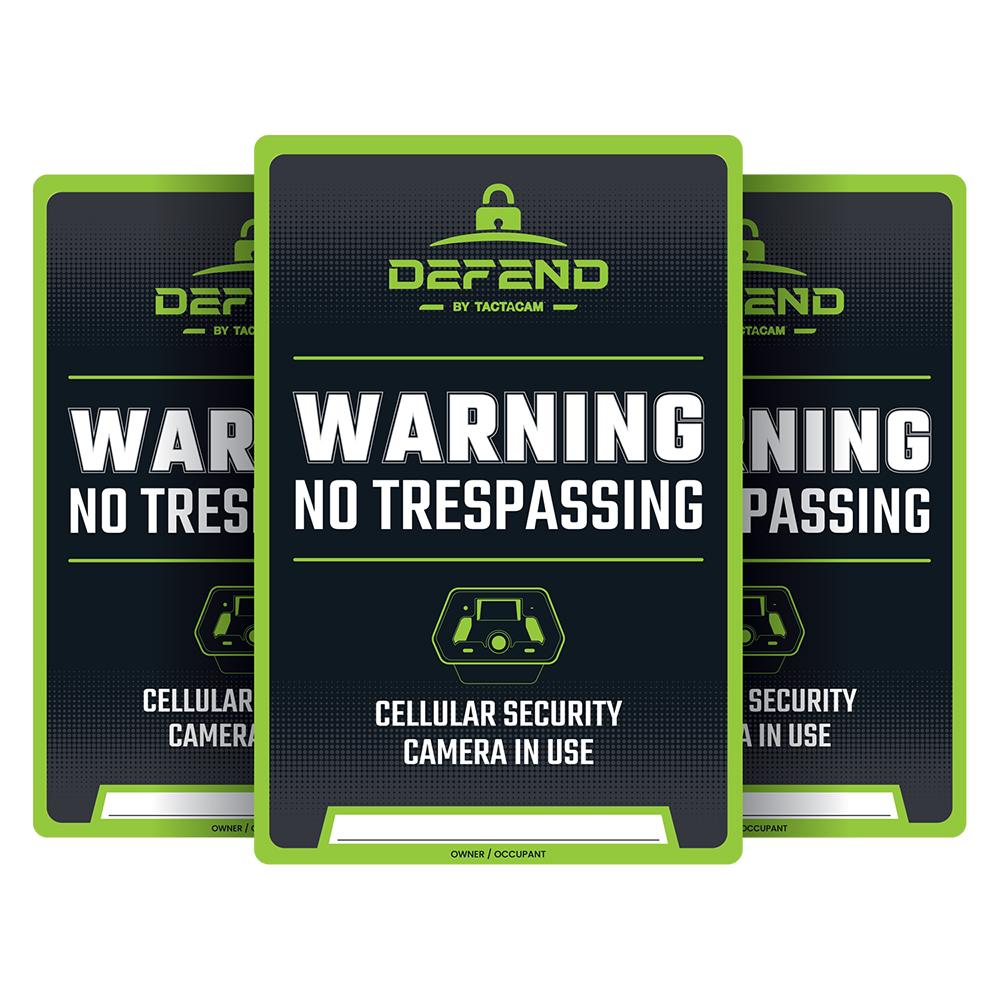 Tactacam No Trespassing Sign Pack 3ct 9x13 in Durable Plastic High Visibility - POWER FIT SHOP — Powering Preparedness, Health & Home