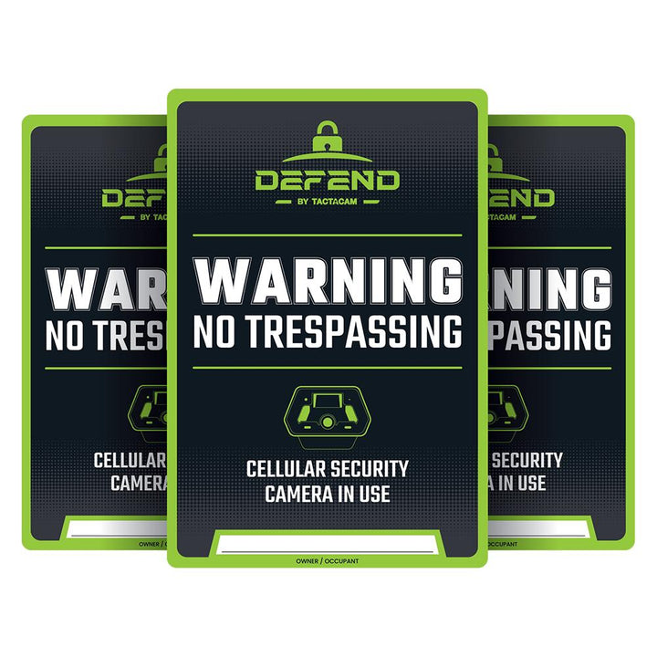 Tactacam No Trespassing Sign Pack 3ct 9x13 in Durable Plastic High Visibility - POWER FIT SHOP — Powering Preparedness, Health &amp; Home