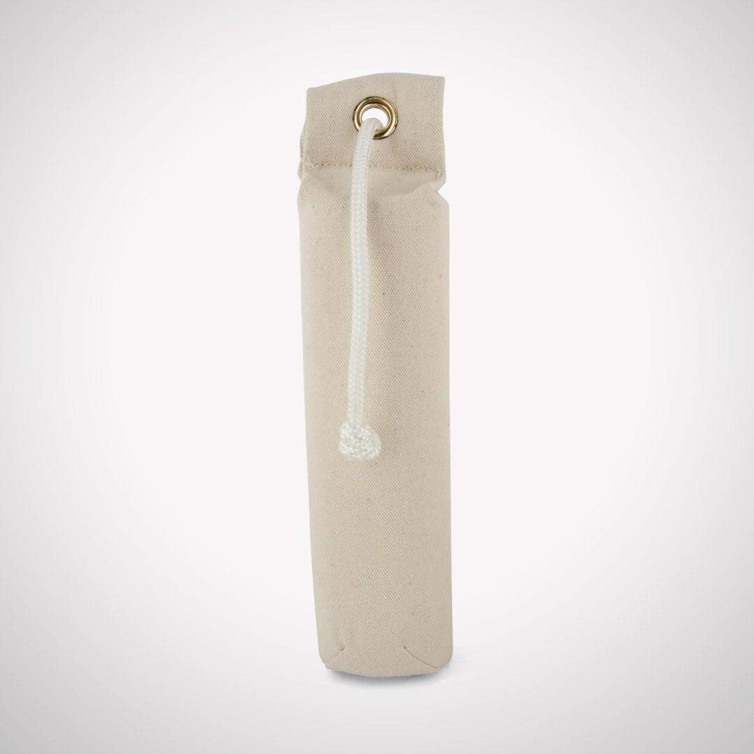 Chattanooga SportDOG Natural Canvas Dog Training Dummy for effective training, shown in a natural canvas finish for regular use.