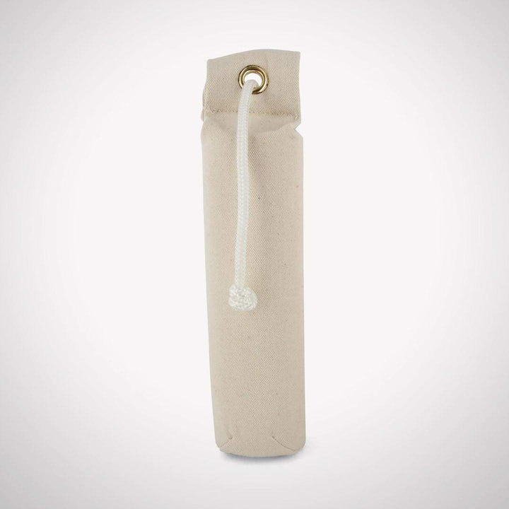Chattanooga SportDOG Natural Canvas Dog Training Dummy for effective training, shown in a natural canvas finish for regular use.