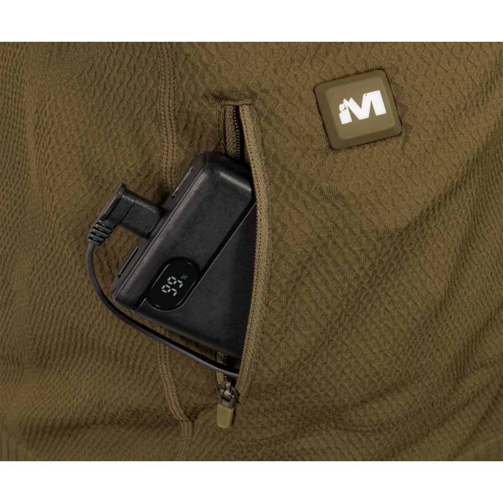 Chattanooga Muddy Nucleus heated turkey vest in brown, size L, adjustable, warm, comfortable layering apparel for outdoor hunting.