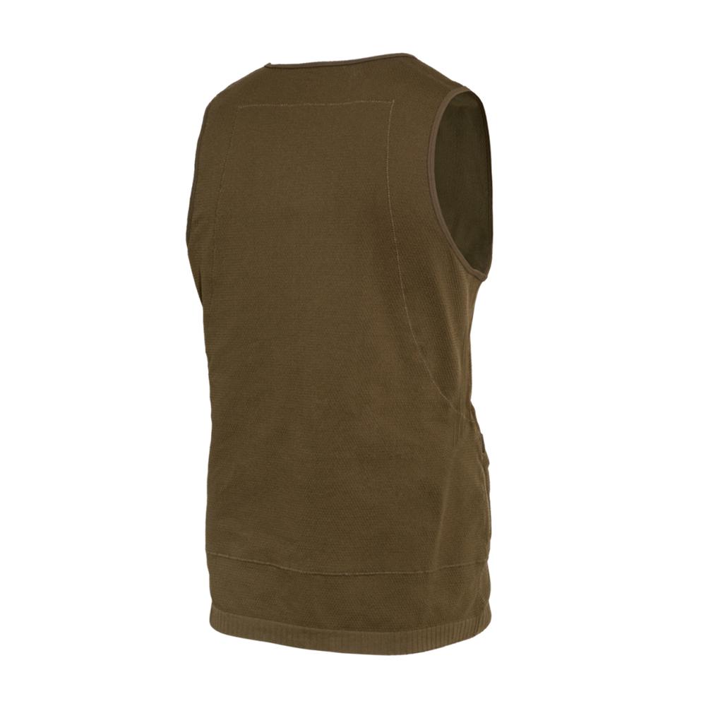 Chattanooga Muddy Nucleus heated turkey vest in brown, adjustable, warm, and comfortable for layering during outdoor hunting.
