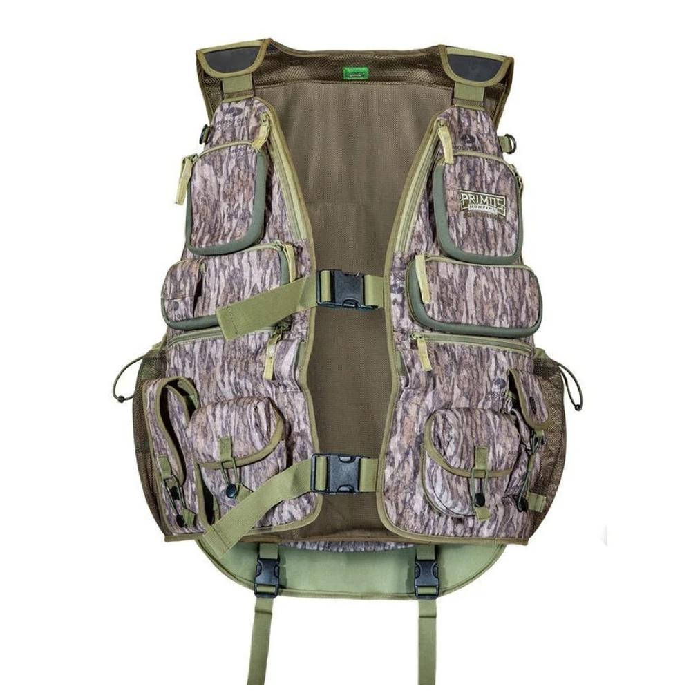 Chattanooga Will Primos Signature Series turkey vest for men with adjustable storage, LG size, featuring multiple pockets and gear compartments.