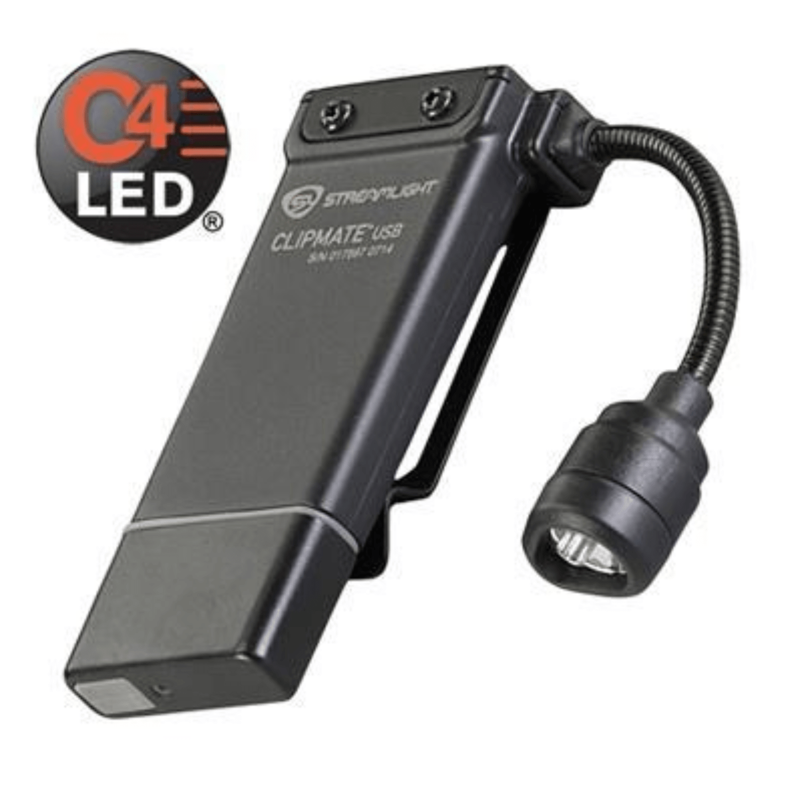 Chattanooga Streamlight Clipmate rechargeable USB LED light with white and red light options, clip-on design for hands-free use