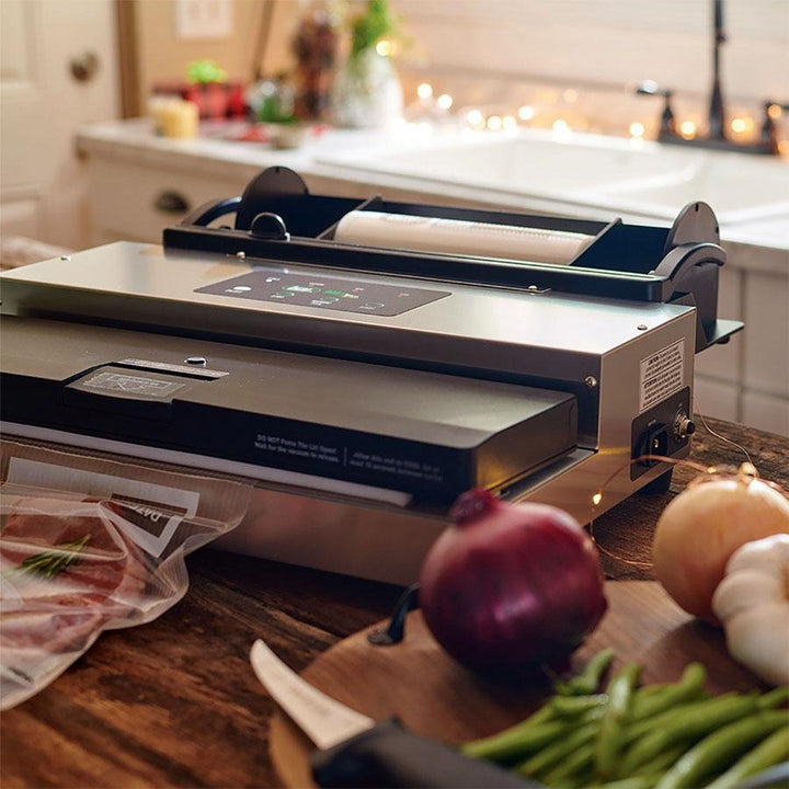LEM Products MaxVac 500 Vacuum Sealer Durable Reliable Food Storage With Holder - POWER FIT SHOP — Powering Preparedness, Health &amp; Home