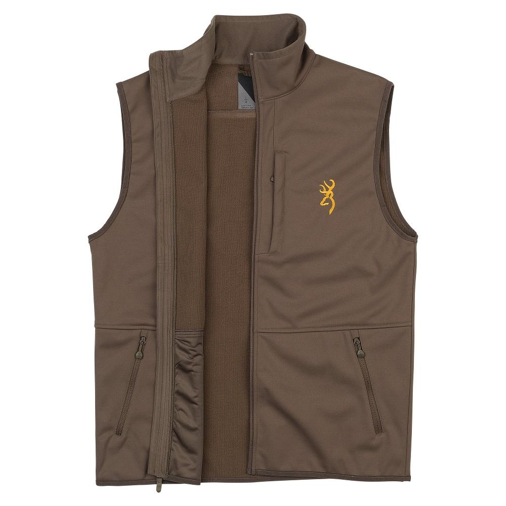 Chattanooga Browning Softshell Vest in Major Brown, size S, outdoor apparel with a sleek, fitted design and durable fabric.